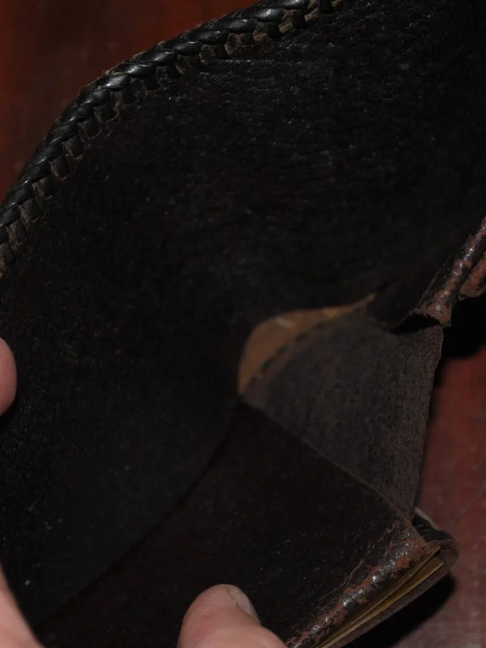 Vintage Handmade Men's Tooled Embossed Leather Bifold Wallet Western Monogrammed